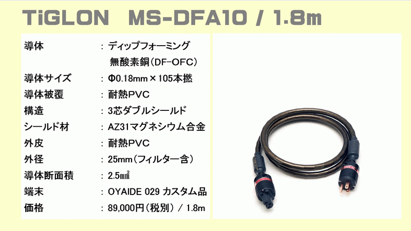 TIGLON TIGLON (ティグロン) ヘッドフォンリケーブル MH-DF12FU 6.3mm