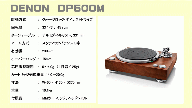 DENON DP-500M、TEAC TN-570、QUAD QC-24P、Phasemation EA-350 音質